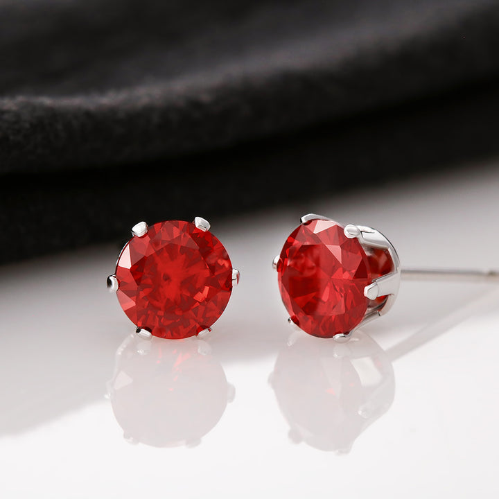 Red Cubic Zirconia Earrings| Christmas gift| Daughter| Wife| Soulmate| Just because